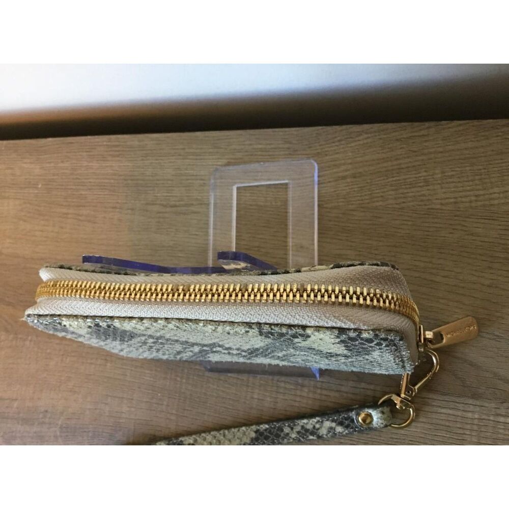 Michael Kors Snakeskin Print Zip-Around Wristlet Wallet Clutch - Picture 3 of 7